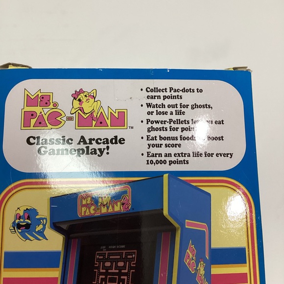 Ms. PAC- MAN Retro Mini Arcade Classics Hand Held Game- New Basic Fun Vintage - Picture 4 of 9